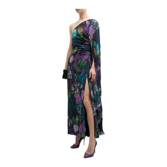 Emanuel Ungaro Asymmetrical Dress in Purple and Blue - Picture 9 of 14